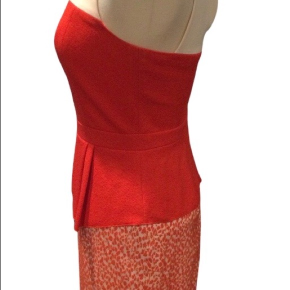 Antonio Melani Orange & Cream Sheath Dress Size 2 - Picture 2 of 4